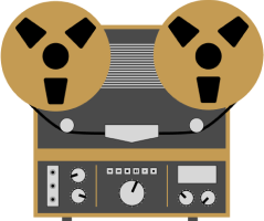 illustration of a reel-to-reel tape player